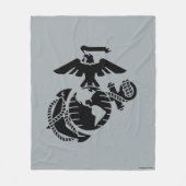 Einfarbige EGA - Schwarz Fleecedecke (Vorderseite)