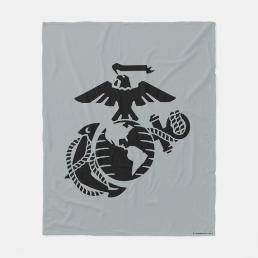 Einfarbige EGA - Schwarz Fleecedecke (Vorderseite)