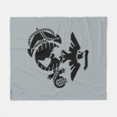 Einfarbige EGA - Schwarz Fleecedecke (Vorderseite (Horizontal))