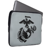 Einfarbige EGA - Schwarz Laptopschutzhülle (Vorne Rechts)