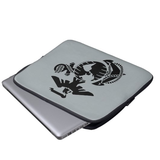 Einfarbige EGA - Schwarz Laptopschutzhülle (Vorne Knopf)