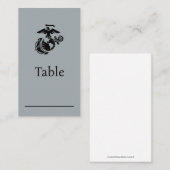 Einfarbige EGA - Schwarz Platzkarte (Vorne/Hinten)