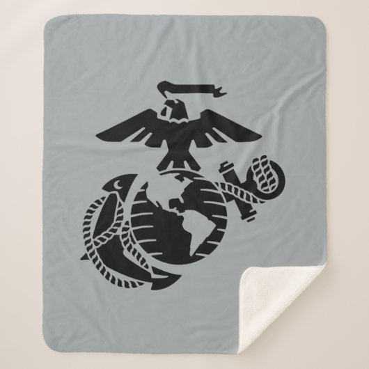 Einfarbige EGA - Schwarz Sherpadecke (Vorderseite)