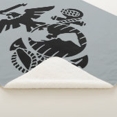 Einfarbige EGA - Schwarz Sherpadecke (3/4)