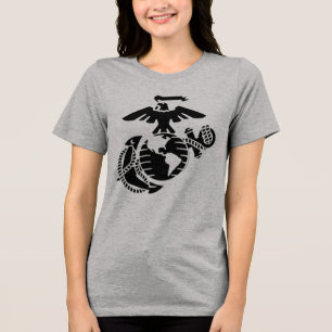 Einfarbige EGA - Schwarz Tri-Blend Shirt