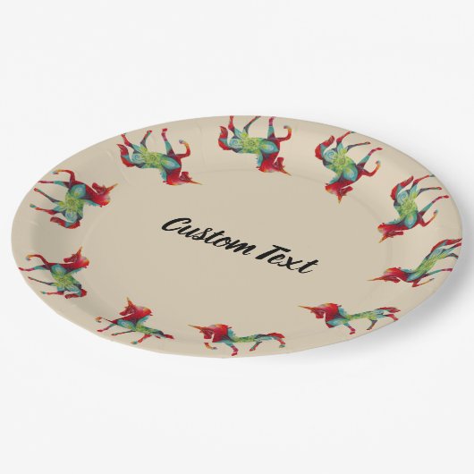 Einfarbige, einfarbige Teller für benutzerdefinier (Schrägansicht)