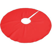 Einfarbige Farbe Rot Polyester Weihnachtsbaumdecke (Schrägansicht)