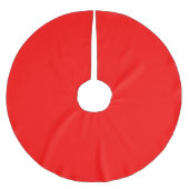 Einfarbige Farbe Rot Polyester Weihnachtsbaumdecke (Vorderseite)