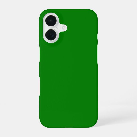 Einfarbige grüne Farbe iPhone 16 Hülle (Rückseite)