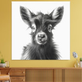 Einfarbige, harmonische Babyziege Leinwanddruck (Insitu (Wohnzimmer))