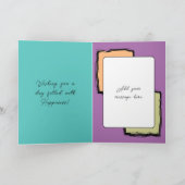 Einfarbige Imitate aus Holz zum 30. Geburtstag Karte (Innenseite)