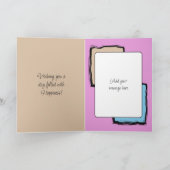 Einfarbige Imitate aus Holz zum 40. Geburtstag Karte (Innenseite)