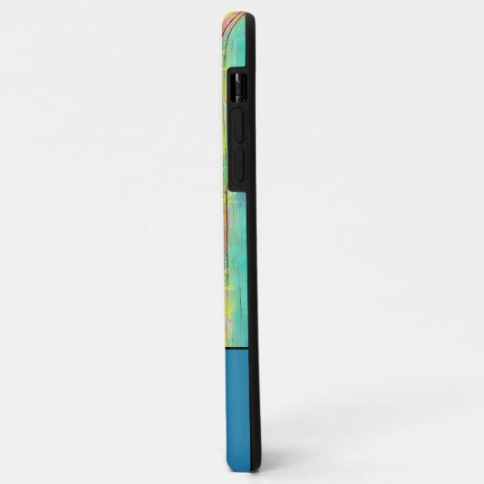 Einfarbige Initialen blau hinzufügen Case-Mate iPhone Hülle (Hinten/Links)