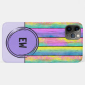 Einfarbige Initialen lila hinzufügen Case-Mate iPhone Hülle (Rückseite (Horizontal))