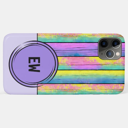 Einfarbige Initialen lila hinzufügen Case-Mate iPhone Hülle (Rückseite (Horizontal))