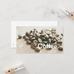 Einfarbige Kaffeebohne-einfache Treuekarte