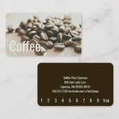 Einfarbige Kaffeebohnen einfache Oswald Lochkarte Treuekarte (Vorne/Hinten)