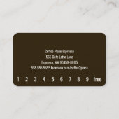 Einfarbige Kaffeebohnen einfache Oswald Lochkarte Treuekarte (Rückseite)