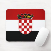 Einfarbige Kroatien-Flagge Mousepad (Mit Mouse)