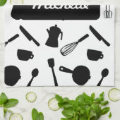 Einfarbige Küchengeräte mit elegantem Design Geschirrtuch (Gefaltet)