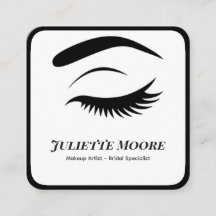 Einfarbige Lash-Logo-Makeup-Visitenkarte
