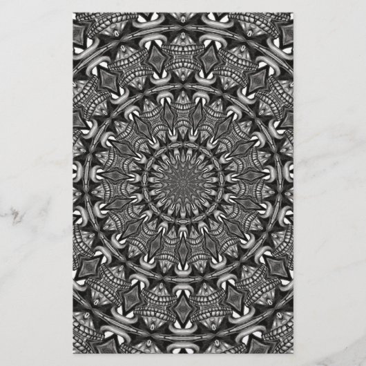 Einfarbige Mandala Briefpapier (Vorderseite)