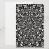 Einfarbige Mandala Briefpapier (Vorne/Hinten)