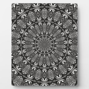 Einfarbige Mandala Fotoplatte