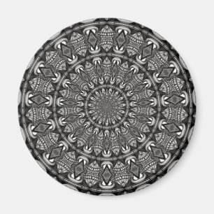 Einfarbige Mandala Magnet