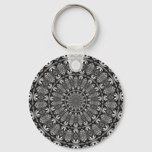 Einfarbige Mandala Schlüsselanhänger