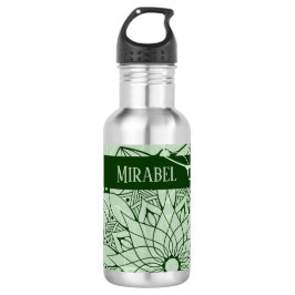 Einfarbige Mandala Wasserflasche