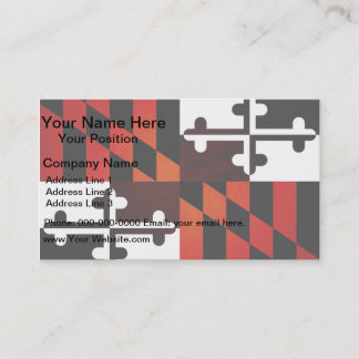 Einfarbige Maryland-Flagge Visitenkarte