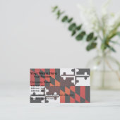 Einfarbige Maryland-Flagge Visitenkarte (Stehend Vorderseite)