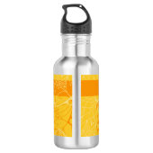 Einfarbige Orange Mandala Wasserflasche (Rückseite)