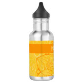 Einfarbige Orange Mandala Wasserflasche (Links)
