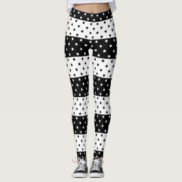 Einfarbige Polka-Punkt-Leggings Leggings