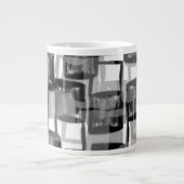 Einfarbige Quadrate Jumbo-Tasse (Vorderseite)