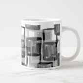 Einfarbige Quadrate Jumbo-Tasse (Rechts)