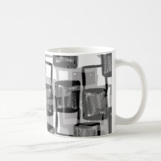 Einfarbige Quadrate Kaffeetasse (Rechts)
