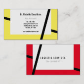 Einfarbige rote, gelbe schwarze Visitenkarte (Vorne/Hinten)