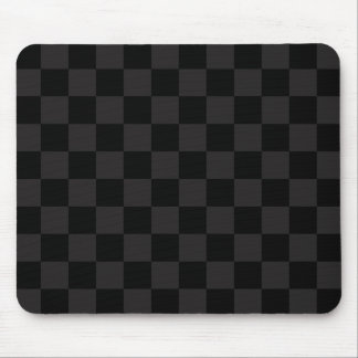 Einfarbige schwarze und dunkelgraue karierte Muste Mousepad