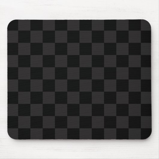 Einfarbige schwarze und dunkelgraue karierte Muste Mousepad (Vorne)