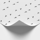 Einfarbige Skilangserie Geschenkpapier (Ecke)