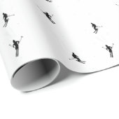 Einfarbige Skilangserie Geschenkpapier (Rolleneckpunkt)