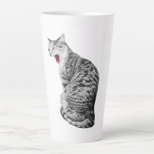 Einfarbige Tasse der Tabby Cat Art (Vorderseite)