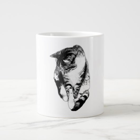 Einfarbige Tasse des Tabby Cat (Vorderseite)