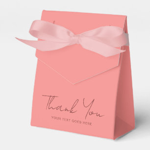 Einfarbige Typografie Pink Peach Dankeschön Geschenkschachtel