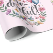 Einfärbige Wasserfarbe Einhorn Geburtstag Geschenkpapier (Rolleneckpunkt)