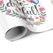 Einfärbige Wasserfarbe Einhorn Geburtstag Geschenkpapier (Rolleneckpunkt)