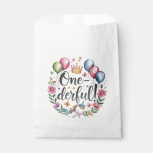 Einfärbige Wasserfarbe Einhorn Geburtstag Geschenktütchen